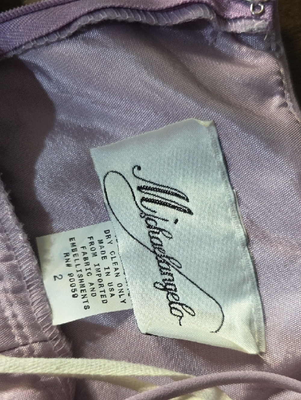 Vintage Y2k Michaelangelo Lavender Maxi Dress - Picture 2 of 6